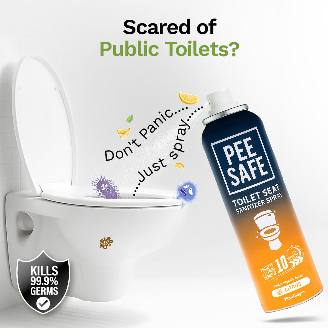 Pee Safe Toilet Seat Sanitizer Spray (Citrus) - 75 ML - BULK BUY