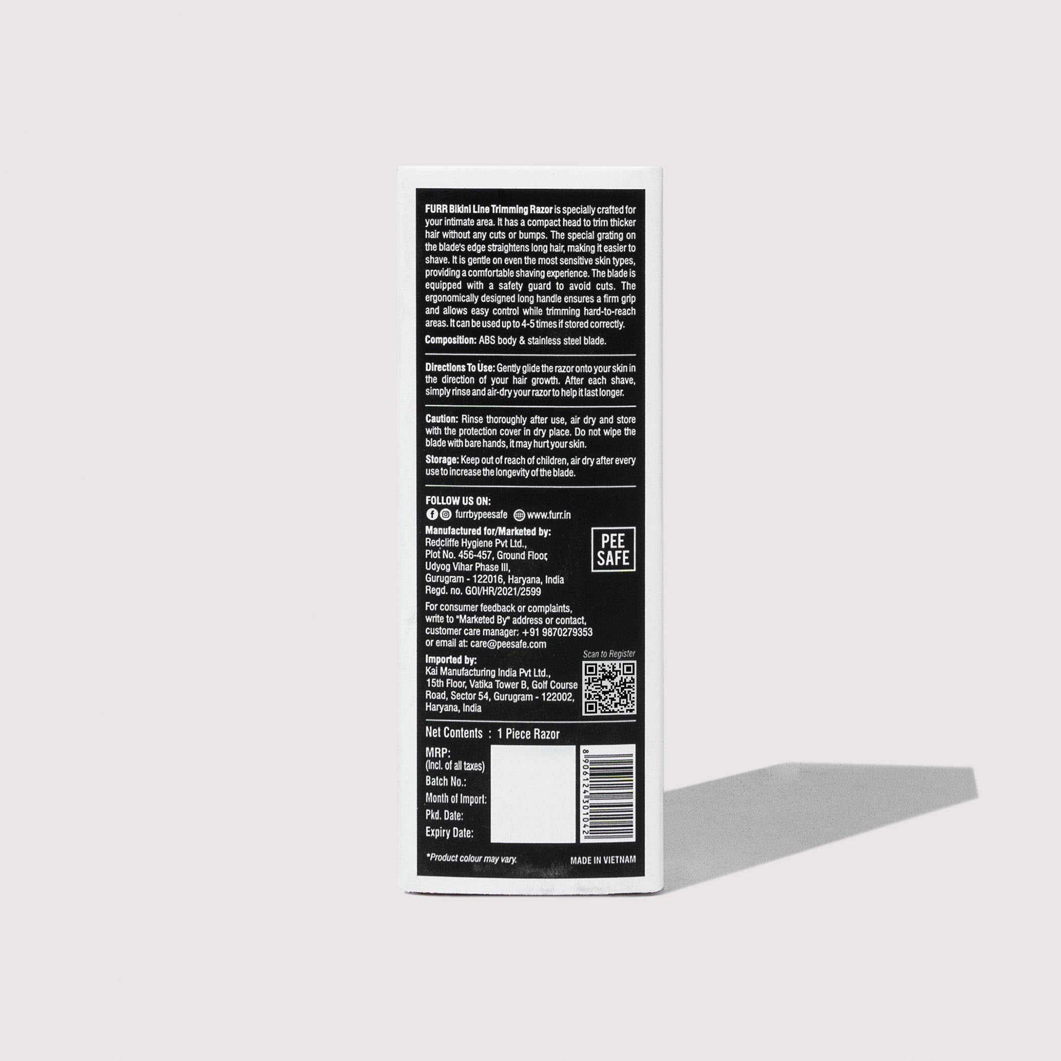 Furr Bikini Line Trimming Razor For Women (3N)