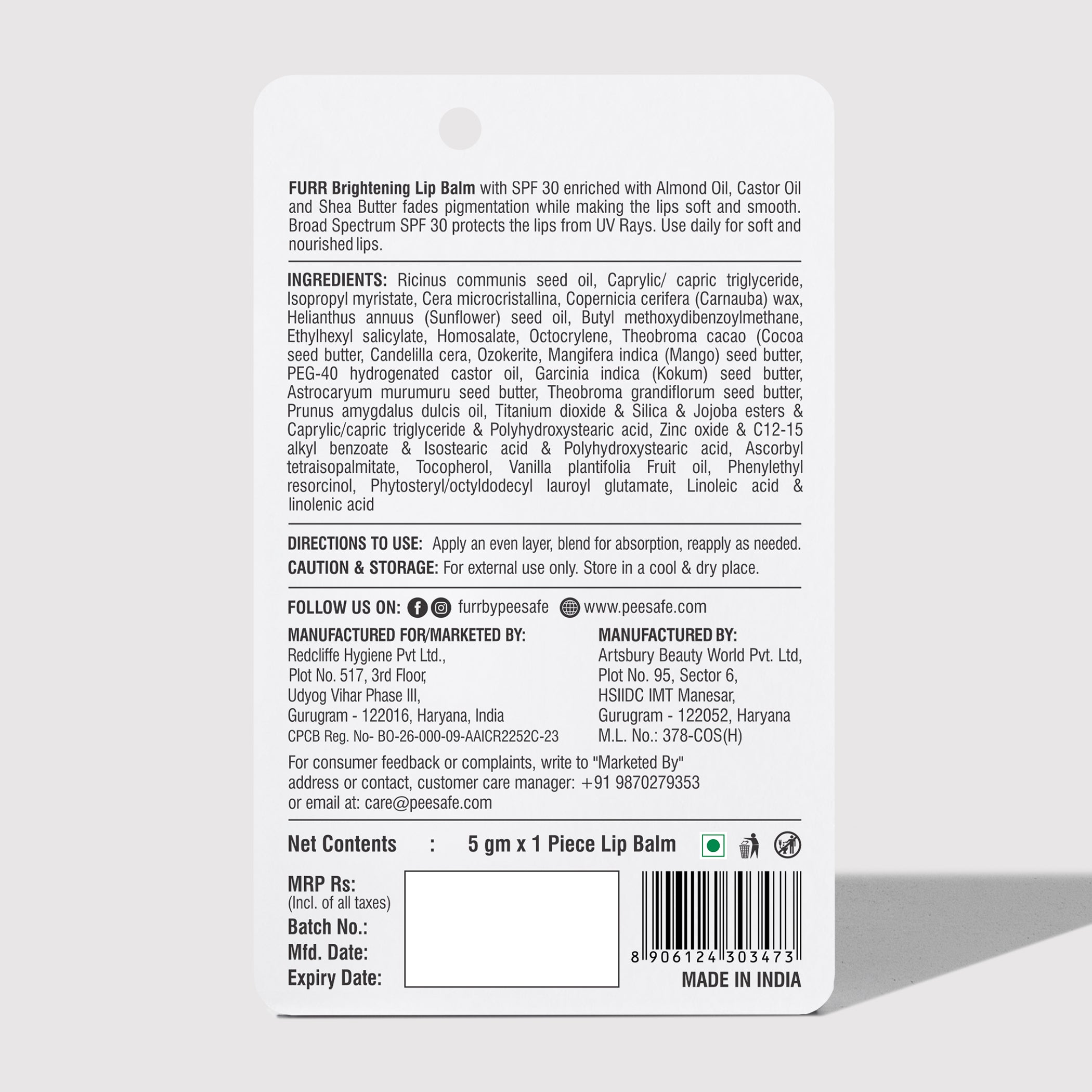 Furr Brightening Lip Balm