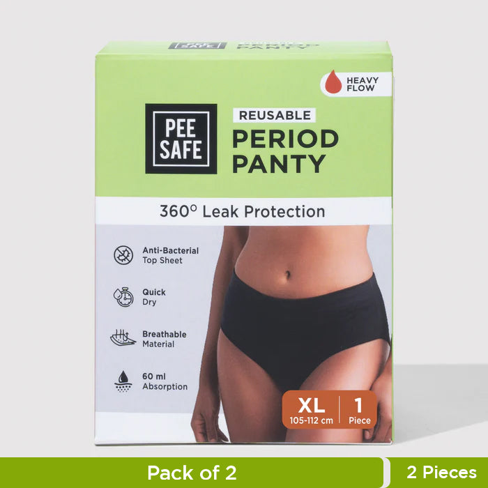 Pee Safe Reusable Period Panty - Extra Large (Pack of 2)