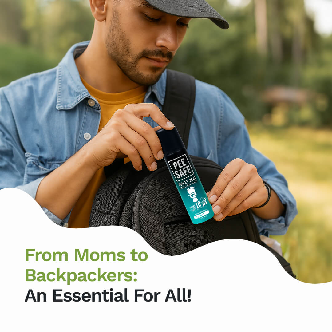 Pee Safe Toilet Seat Sanitizer Spray (Mint) - 50 ML (Pack of 2) - BYOC