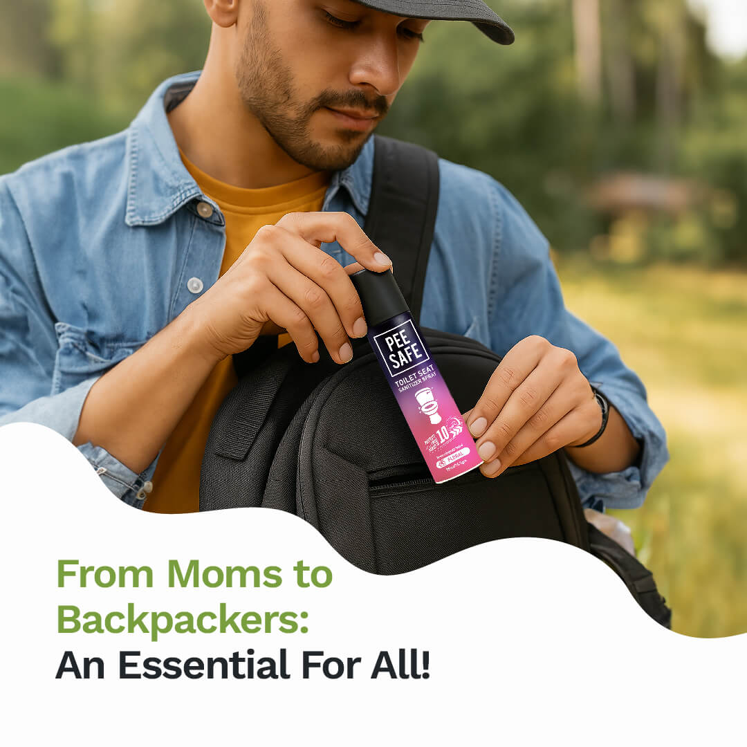 Pee Safe Mini Toilet Seat Sanitizer Spray (Floral) - 25 ML - BYOC