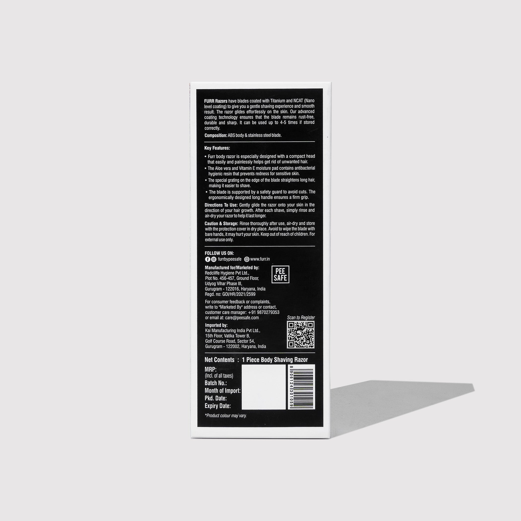 Furr Body Shaving Razor For Women (1N) - BYOC