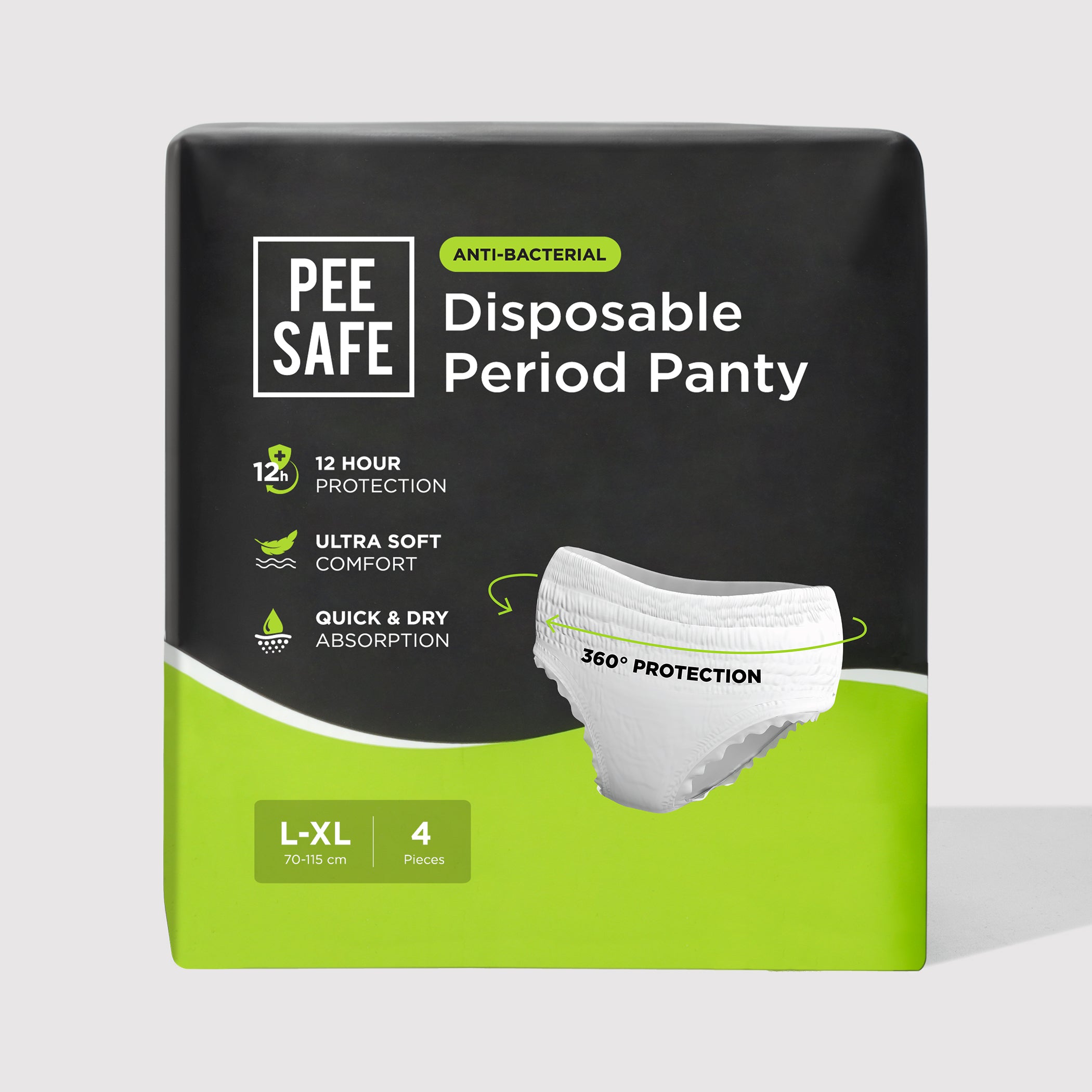 Pee Safe Disposable Period Panty 4N - BYOC L-XL