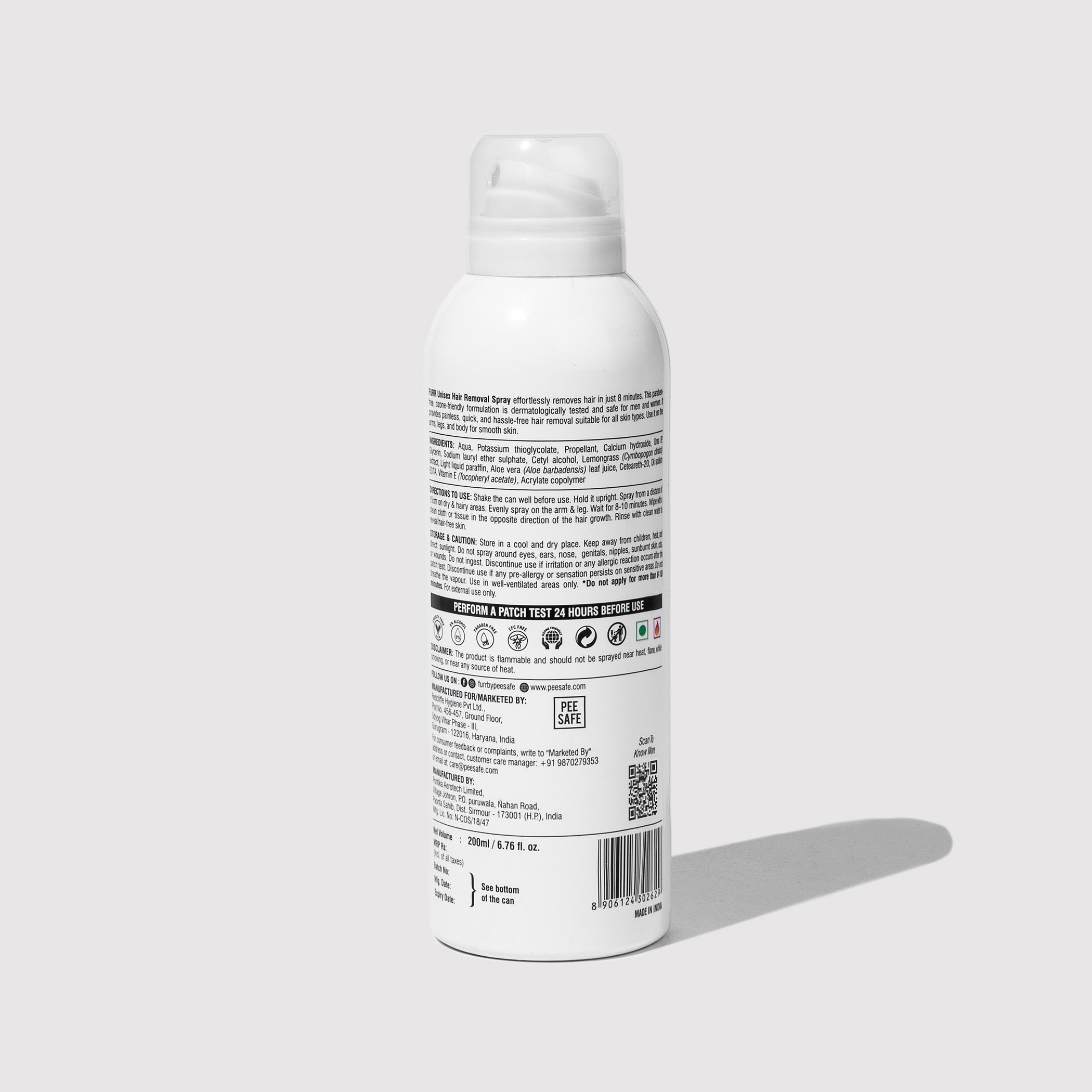 Pee Safe Hair Removal Spray (200 ML)