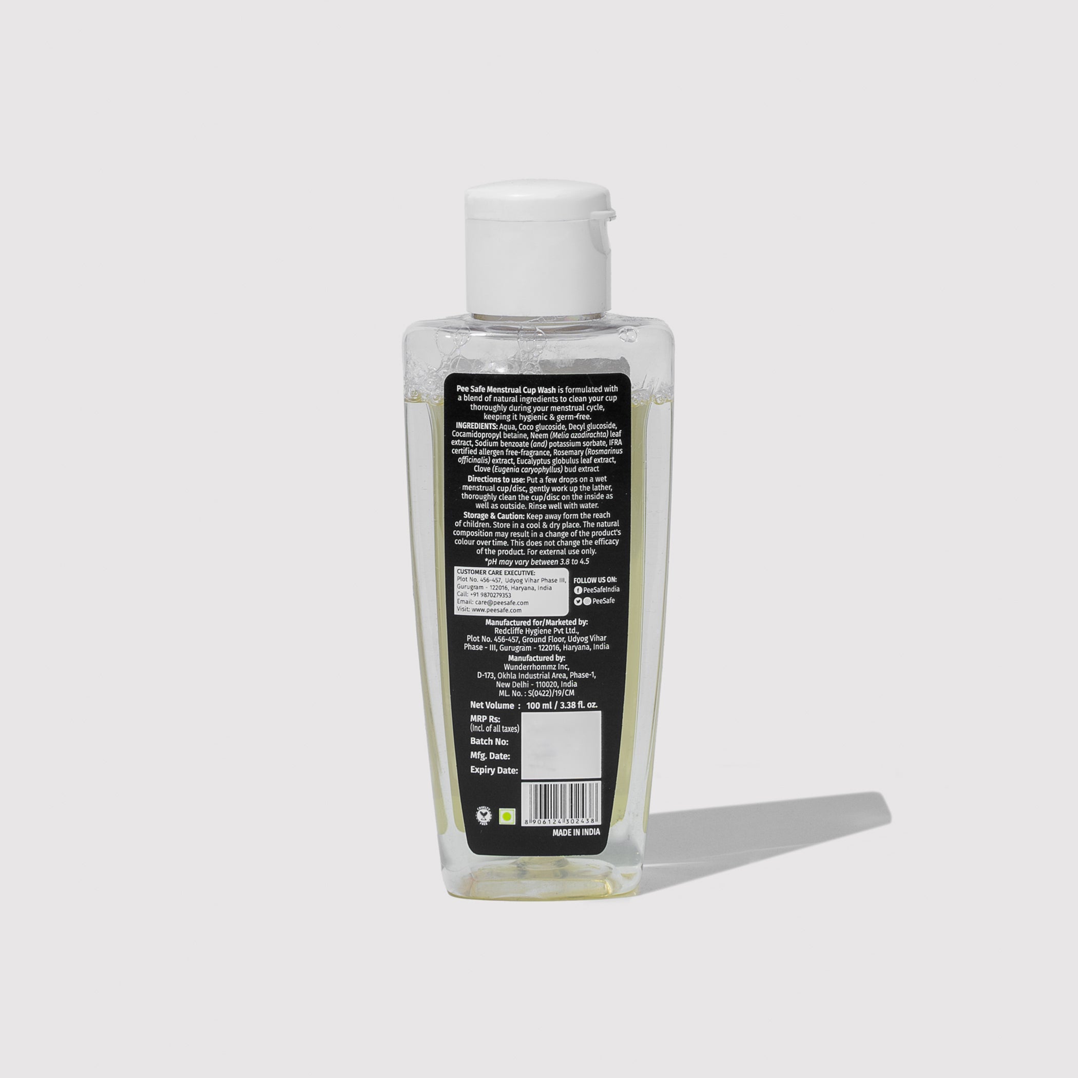 Pee Safe Menstrual Cup Wash (100 ML) - BYOC